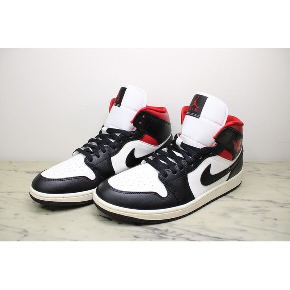 NIKE Air Jordan 1 Mid (Women's) – Black/Gym Red-Sail (US 12) NEW IN BOX - Picture 2 of 13